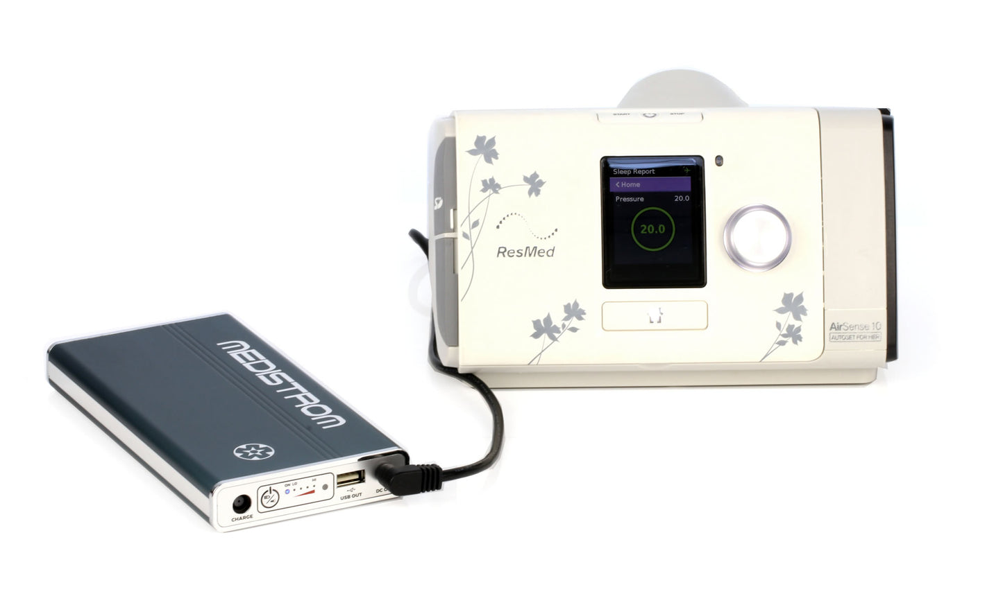 Medistrom™ Pilot-24 Lite Battery and Backup Power Supply for 24V PAP Devices.